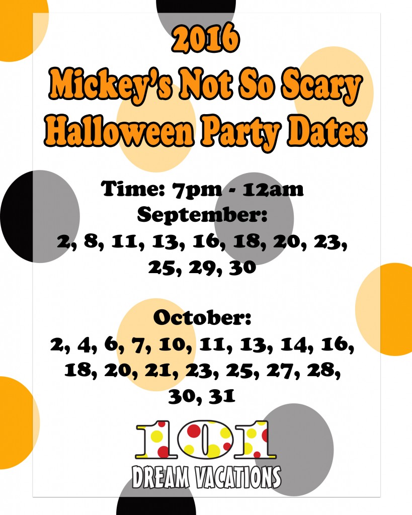 2016 Mickey's Not So Scary Halloween Party 
